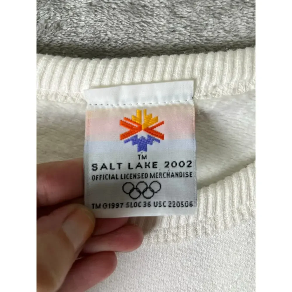 Vintage Y2K Salt Lake 2002 XIX Olympic Winter Games Embroidered Crewneck XL